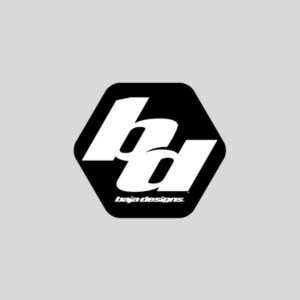 Logo for Baja Designs featuring the letters bd in a black hexagon.