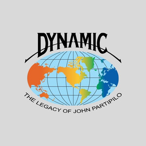 Logo for Dynamic, the legacy of John Partipilo, featuring the word Dynamic arched over a colorful globe of the Earth, provided for contact.