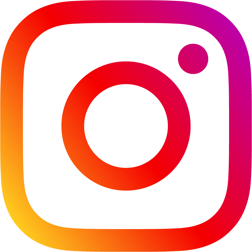 The Instagram camera logo featuring a white outline of a square with rounded corners and a circle inside on a gradient background of yellow, orange, red, and purple.